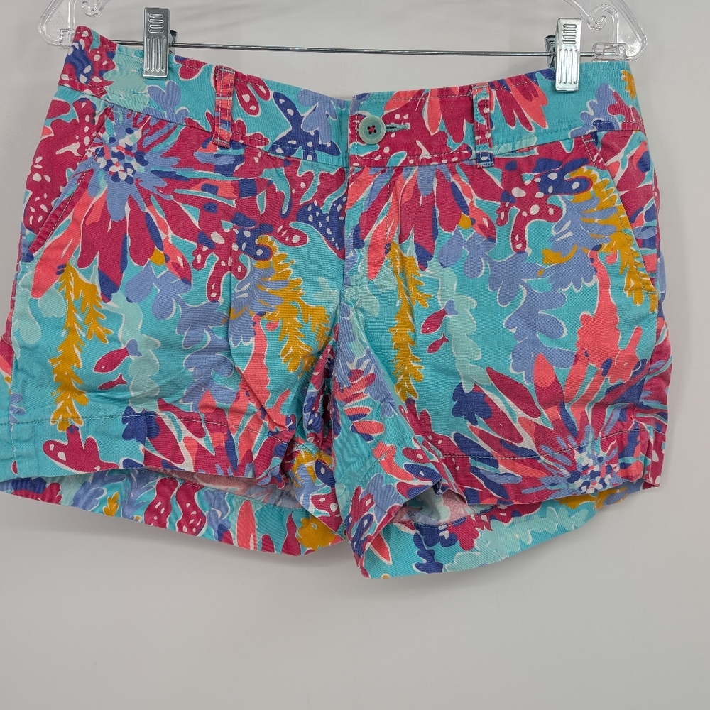 Lilly Pulitzer Sippin & Trippin-Callahan Seahorses Shorts Women's Size 8
